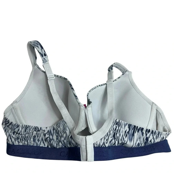 Cacique blue and white print lightly lined t-shirt bra size 44C - Picture 3 of 10